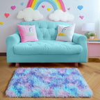 Amdrebio Purple Rainbow 2x3 Small Area Rugs - Image 3