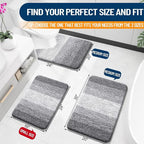 OLANLY Bathroom Runner Rugs Mat 40x20, Extra Soft Absorbent Microfiber Bath Rugs - Image 2