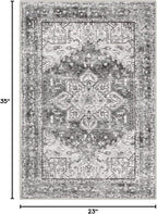 Yamaziot Washable Area Rug, 2x3 Small Entryway Rug Non-Slip Boho Vintage Rug - Image 2