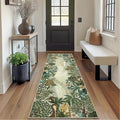 GarveeHome 2.5x8 Jungle Hallway Runner Rug, Soft Green Animal Long Kitchen by GarveeHome