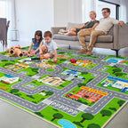 Car Rug Play Mat for Kids Toy Cars, City Road Traffic Playmat for Kid Bedroom - Image 5