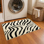 YIHOUSE 2×3 Ft Entryway Rugs: Washable Zebra Striped Small Rug - Image 2