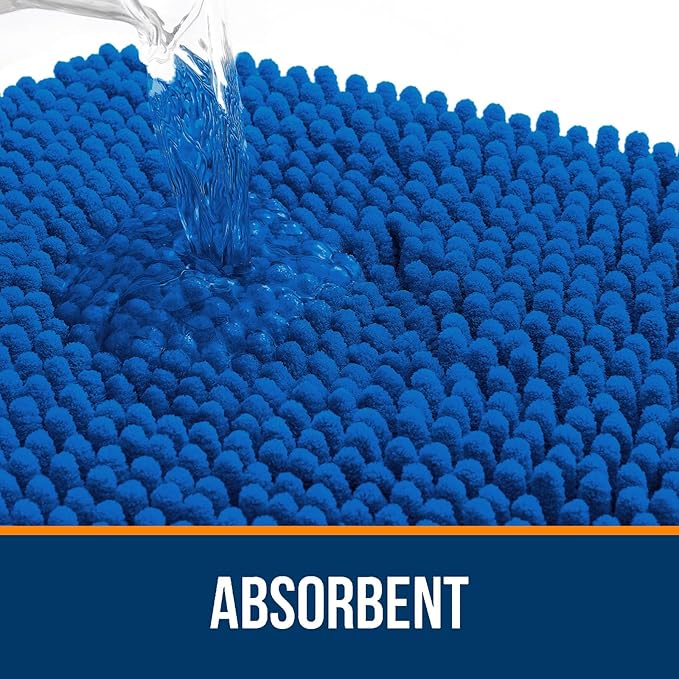 OLANLY Toilet Rugs U-Shaped 24x20, Extra Soft Absorbent Chenille Contour - Image 4