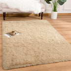 Andecor Soft Fluffy Bedroom Rugs, 3 x 5 Feet Indoor Shaggy Plush Area Rug by Andecor