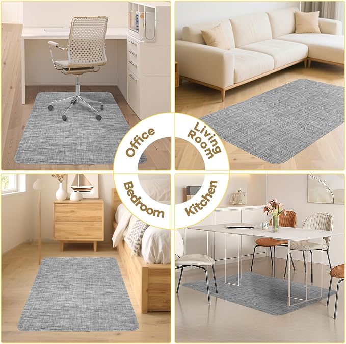 BesWin Large Office Chair Mat for Hardwood Floor, Heavy Duty PVC Floor - Image 8