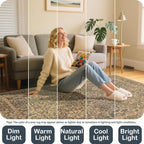 5x7 Washable Area Rugs for Living Room, Stain Resistant Vintage Rugs for Dining - Image 6