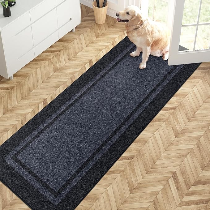 PURRUGS Dirt Trapping Door Mat 24" x 70", Non-Slip Machine Washable Entryway Rug by PURRUGS