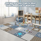 Preschool Classroom Rug 5x7, Star Print Low Pile Kids Area Rug - Image 2