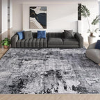 Rugcomf 8x10 Area Rug Washable Boho Rug Soft Non-Slip Non-Shedding Faux Wool - Image 8