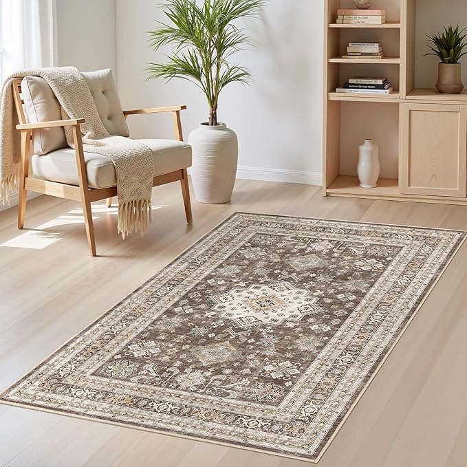 Vintage Living Room Area Rug 3x5 by COTILED