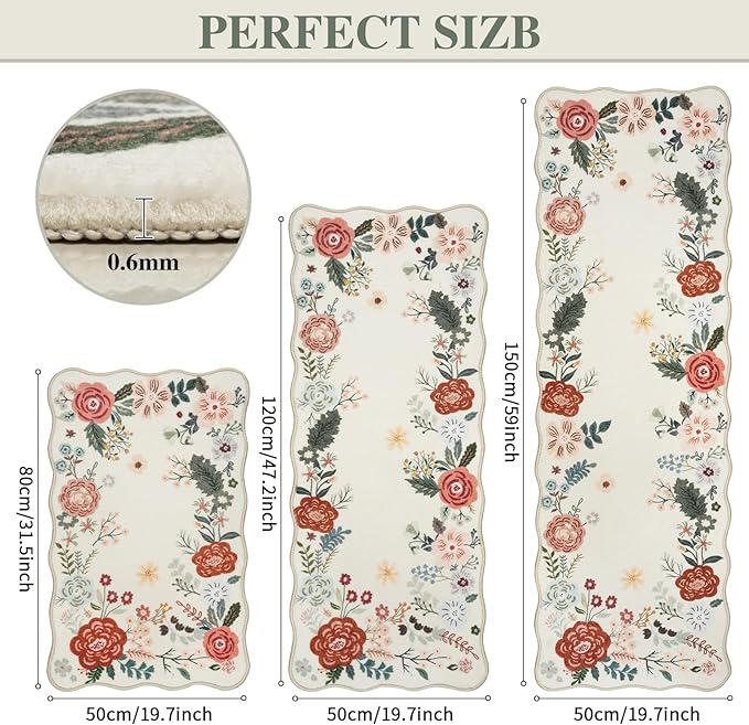 Homcomoda Floral Kitchen Rugs Mats - Image 3