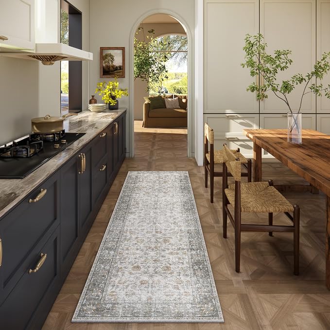 Washable Kitchen Rug Runners for Hallways: 2'6"x8' Bedroom Rug Non Slip - Image 2