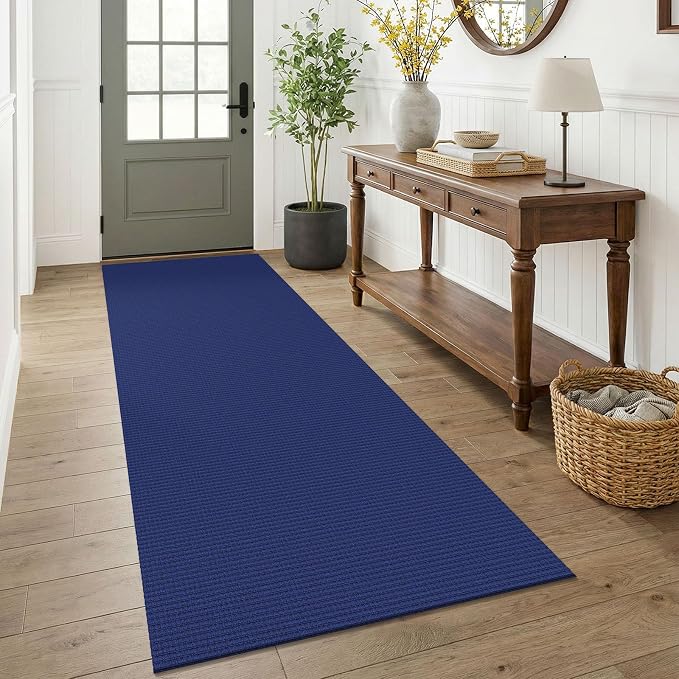 KOZYFLY Woven 3x7 Washable Kitchen Runner Rug, Non Slip Wide Runners by KOZYFLY