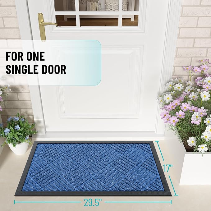 OLANLY Front Door Mat Outside Entrance 29.5x17, Heavy Duty Sturdy Natural - Image 2