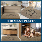 OLANLY Dog Door Mat for Muddy Paws 30x20, Paw Print Design, Absorbs Moisture - Image 8