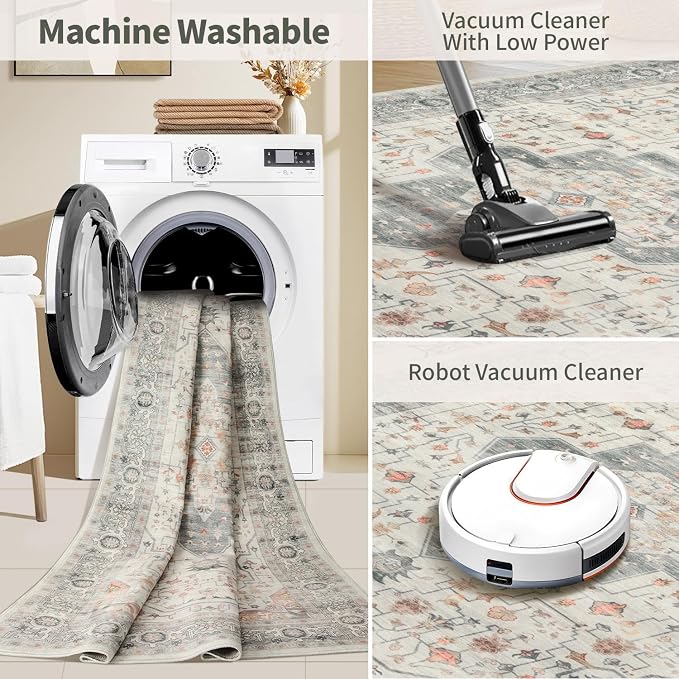 Rugxara 6x9 Tapue Washable Area Rug - Image 6