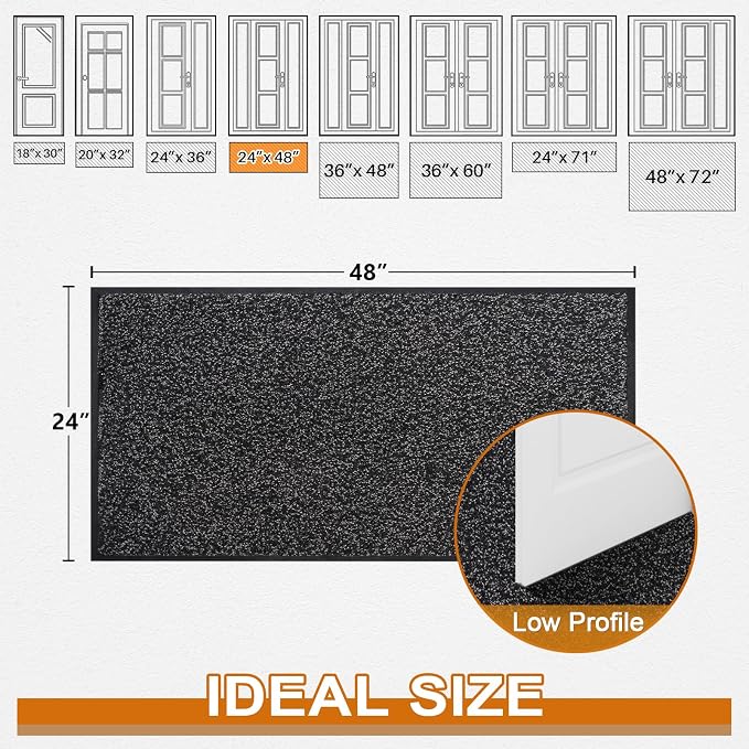 Mibao Front Door Mat Indoor Entrance, Welcome Mat - Image 2