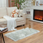 EasyJoy Ultra Soft Fluffy Shaggy Area Rug Faux Fur Rug Chair Cover Seat Pad by EasyJoy