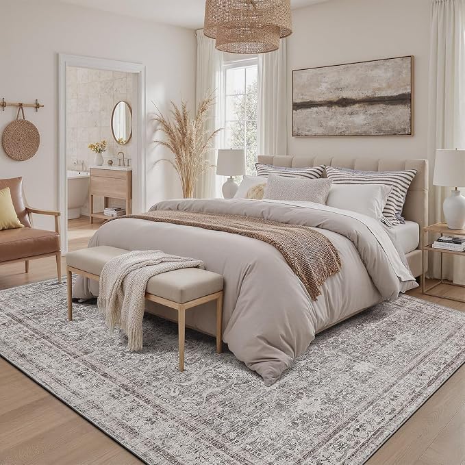 DCX Gray 5x7 Rug, Kid & Pet Friendly - Image 3