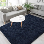 BENRON Navy Blue Fluffy Rugs for Living Room Bedroom 4x6, Soft Plush Fuzzy by BENRON