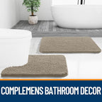 OLANLY Bathroom Runner Rugs 44x24, Soft Absorbent Chenille Bath Rugs, Rubber - Image 7