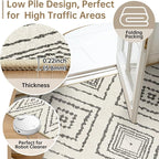 BESTSWEETIE Area Rug 2x6 Rug Machine Washable Non-Slip Low Pile Print Pattern - Image 3