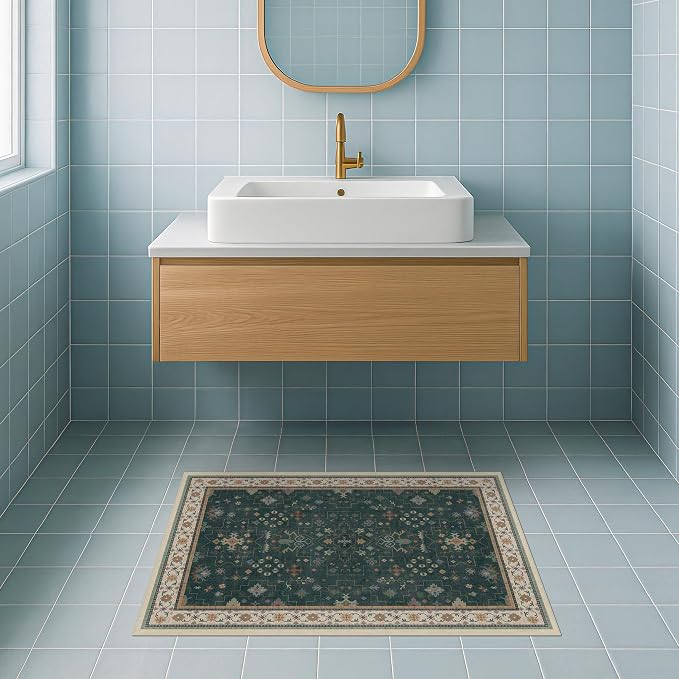 Dark Green 2x3 Door Mat Indoor Entrance Rug - Image 8