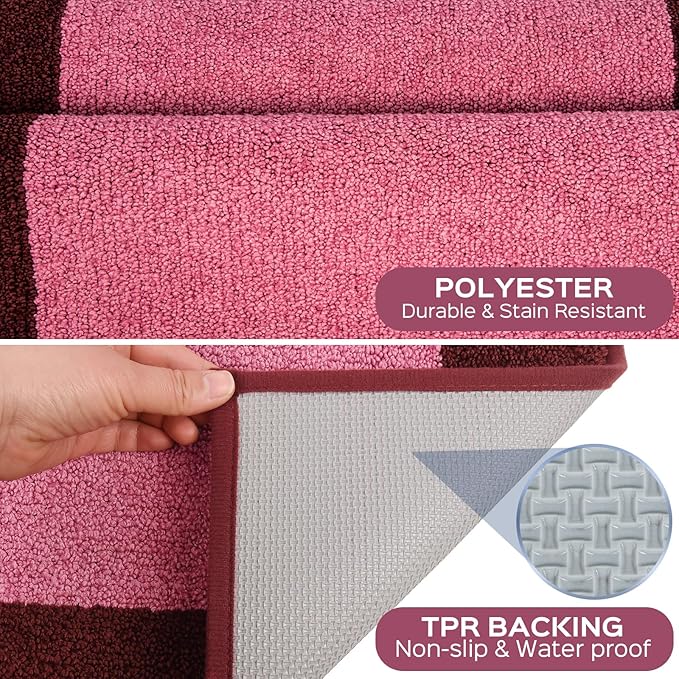 Machine Washable Runner Rugs Set of 2, Non Slip Kitchen Mats - Image 3