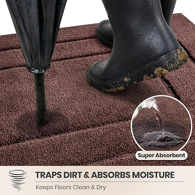 PURRUGS Dirt Trapping Door Mat 32" x 47", Non-Slip/Skid Machine Washable - Image 2