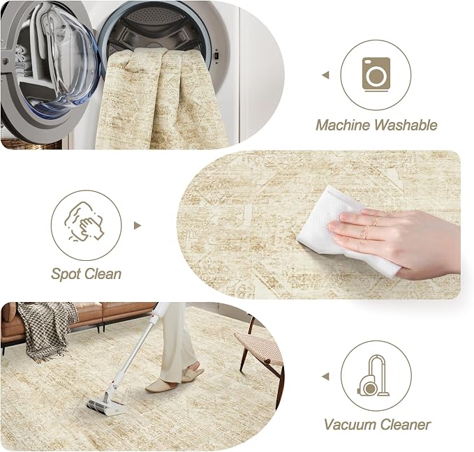 Soalmost Washable Area Rug 10x14, Large Soft Rugs - Image 4