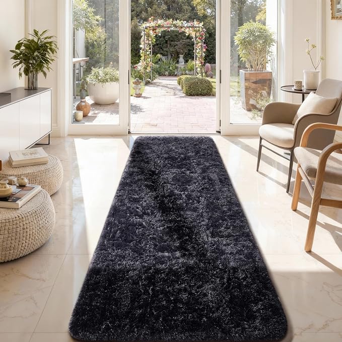 Ophanie 2x8 Runner Rug for Hallway, Upgrade Non-Slip Fluffy Soft Bedside Rugs - Image 2