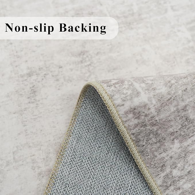 Washable 3x4 Kitchen Area Rugs: Abstract Stain-Resistant Sink Rug Non-Slip - Image 3
