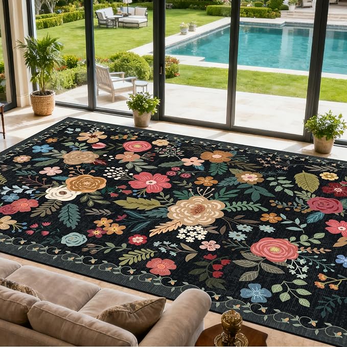 Extra Large 10x14 Area Rug for Living Room, Washable Rugs for Dining Room - Image 3
