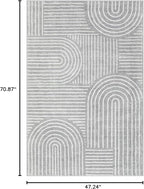 Lahome Abstract Washable Rugs, Soft Area Rugs 4x6 Non-Slip Grey Rug - Image 2