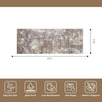 2x5 Washable Kitchen Rug Runner – Non-Slip Abstract Modern Neutral Small Rug - Image 2