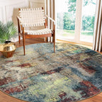 Lahome Modern Abstract Round Rug 6ft by Lahome