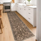 KILOCOCO Hallway Runner 2x8 Rug Runner Washable Kitchen Runners Printed Floral - Image 2