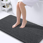 OLANLY Large Bathroom Rugs 45x27, Extra Soft Absorbent Chenille Bath Rugs by OLANLY