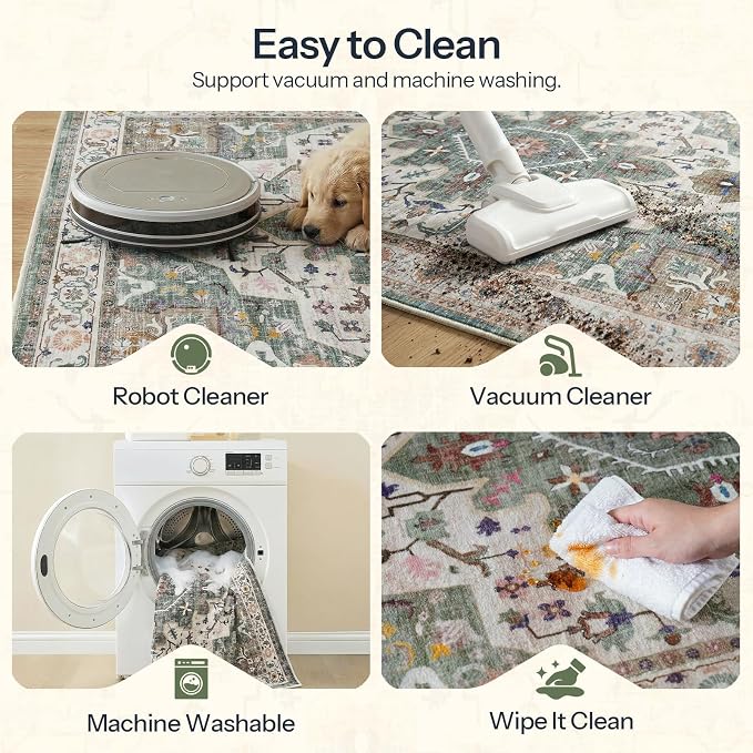 HOOBRO Washable Rug 8 x 10 Area Rugs - Image 7