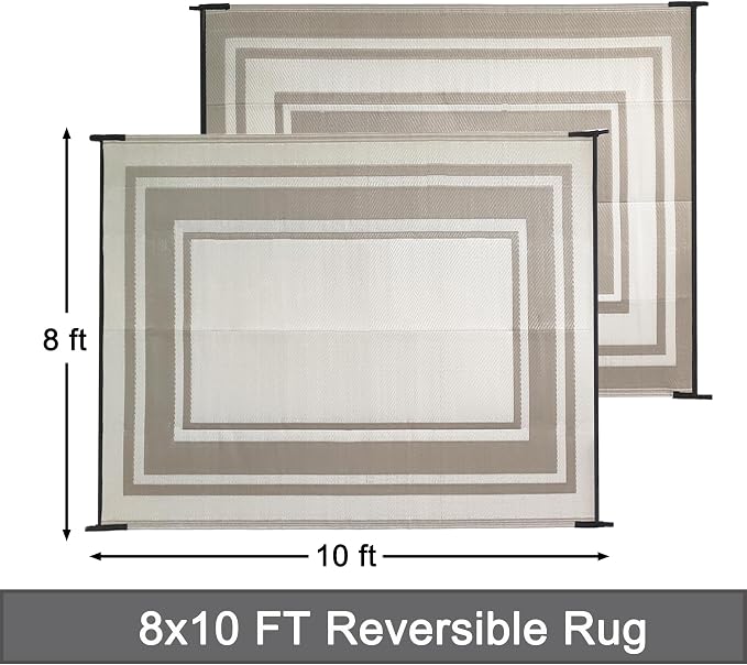 RURALITY Outdoor Rugs 8'x10' Waterproof - Image 2
