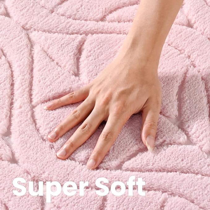 Macgace 3x5 Pink Area Rug, Washable Shag Carpet, Kids Room Nursery Rugs - Image 5