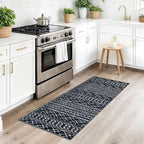 KUTA Boho Vintage Hallway Runners 2x5 ft Black Moroccan Washable Runner Rug - Image 3