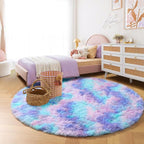 Amdrebio Purple Rainbow Round Rug 5Ft - Image 8