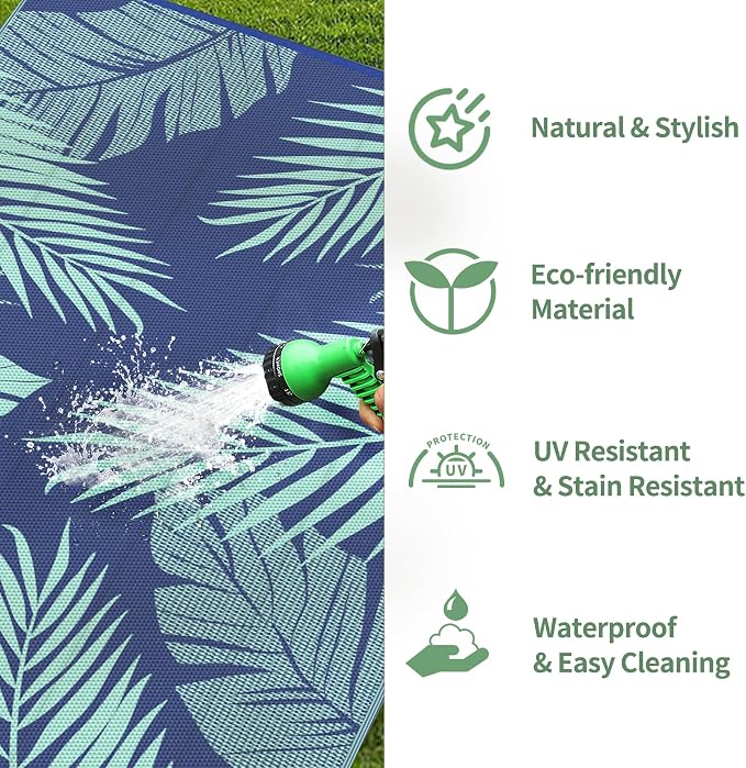 GENIMO Outdoor Rug 6' x 9' Waterproof - Image 6