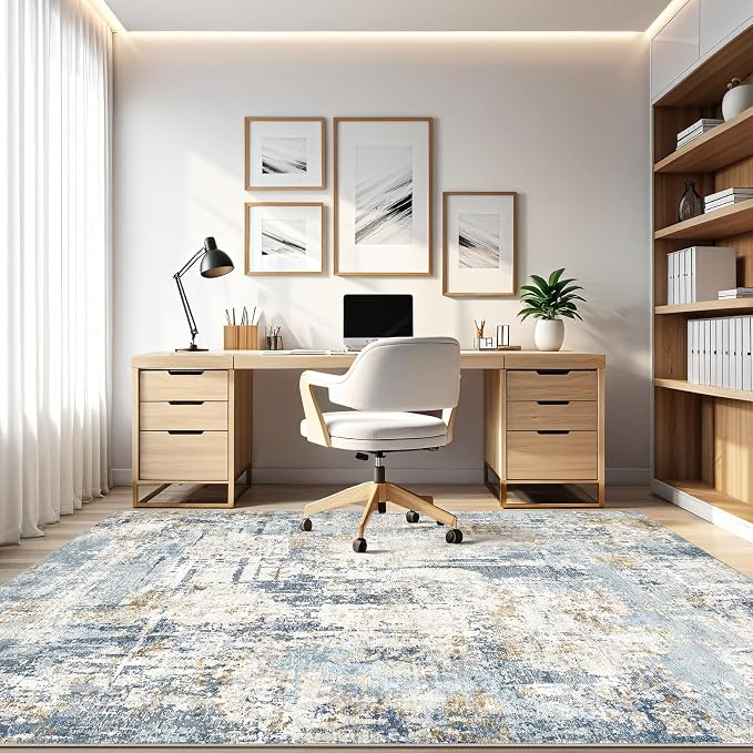 7x10 Area Rugs Washable Rug: Living Room Large Abstract Modern Soft Stain - Image 7