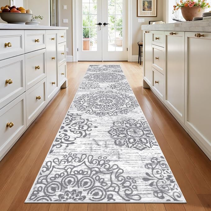 HEBE Hallway Runner Rug 3'x14' Washable Vintage Distressed Area Rugs Non Slip - Image 8