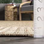 Nuloom Asha Light Brown/Ivory, Striped Border, Soft and Cozy, High Traffic - Image 8