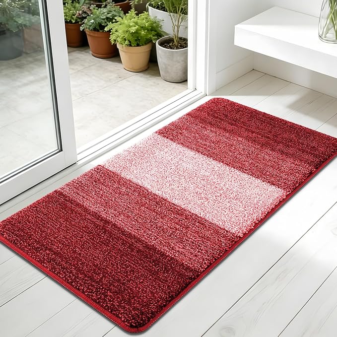 Kitinjoy Indoor Outdoor Door Mat, 45x27 Non-Slip Absorbent Dirt Trapper by Kitinjoy