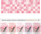 Terrug Pink Runner Rugs for Kitchen, 2x6 Checkered Area Rug Washable - Image 4