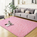 qulint Pink Area Rugs for Bedroom, 3x5 Fluffy Nursery Rug Soft Shag Rugs for by QULINT
